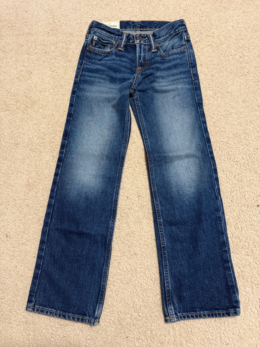 Abercrombie & Fitch Men's Dark Blue Straight Jeans
